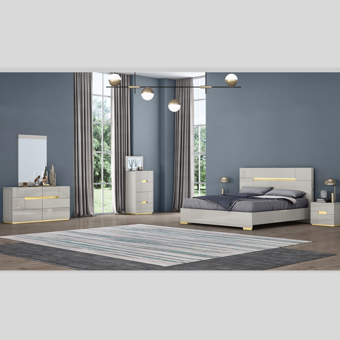 Modern 6pc Queen Bedroom Set - Triton
