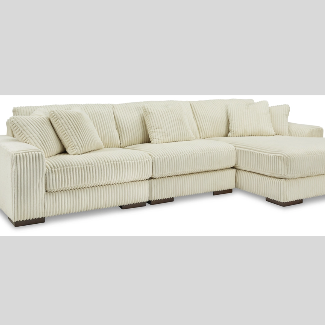 Sectional with Chaise in Ivory