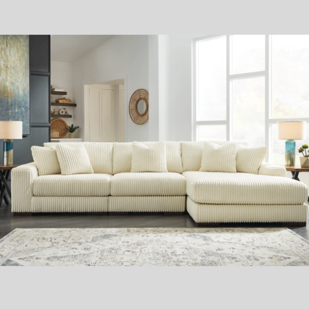 Sectional with Chaise in Ivory