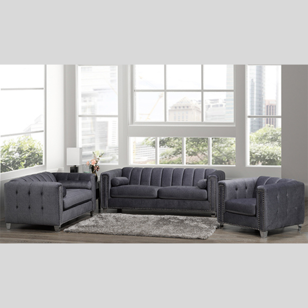 Sofa Set with Nailhead