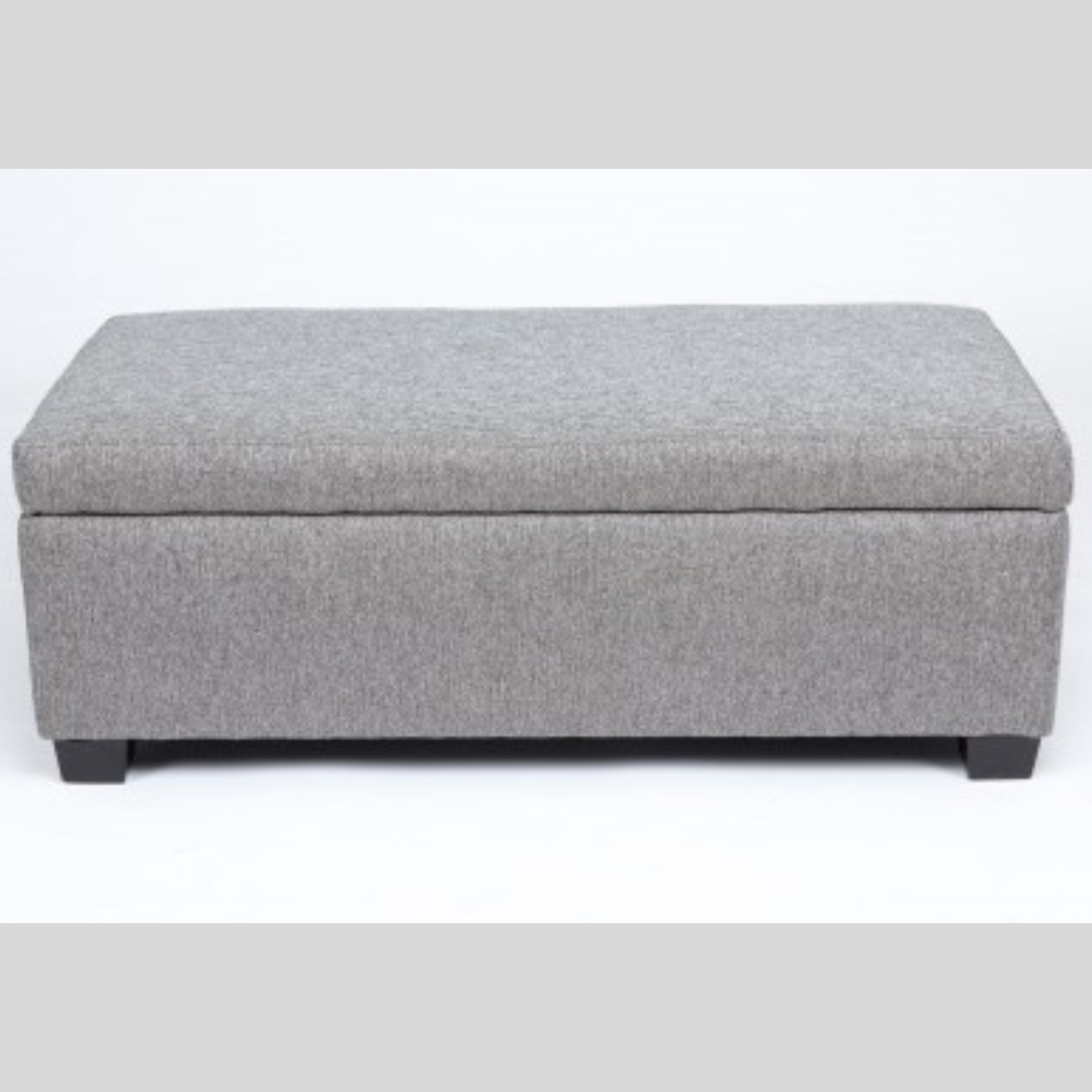 Storage Ottoman With Fabric Upholstery