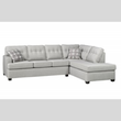 Stylish Fabric Sectional In White