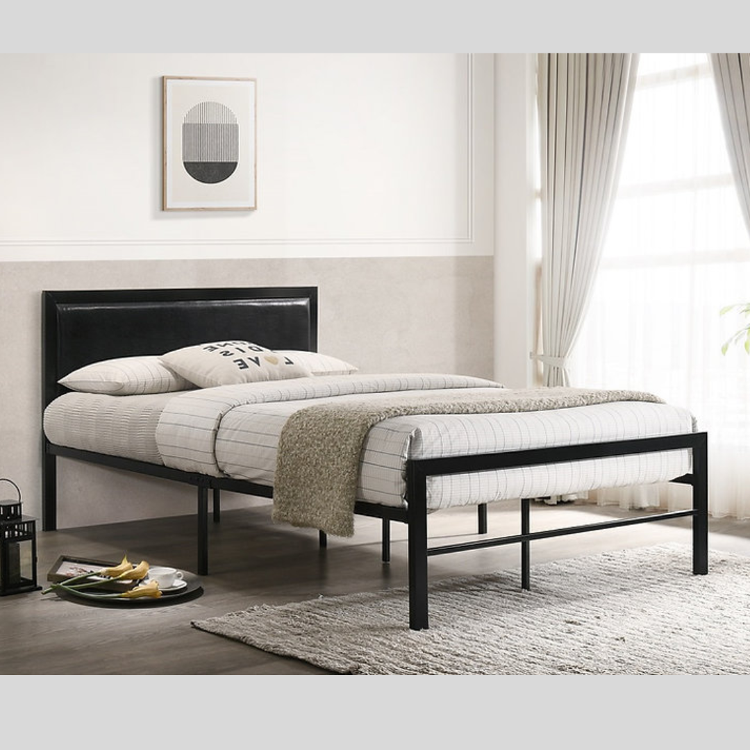 White Platform Queen Bed