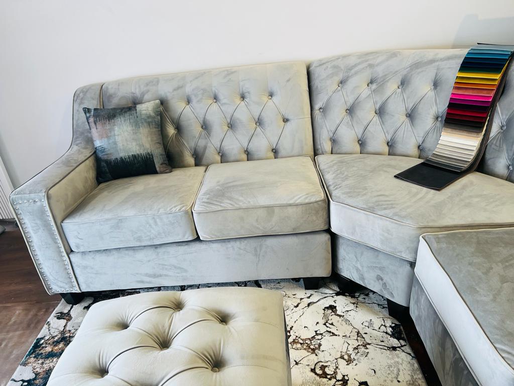 Comfortable Modern Fabric Sectional- Chatham