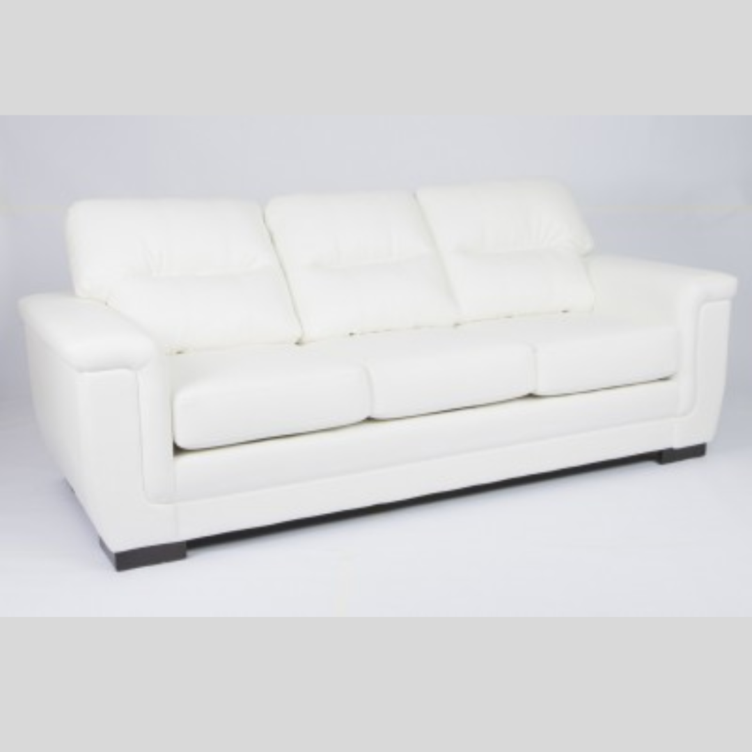 White Leather Couch -6150