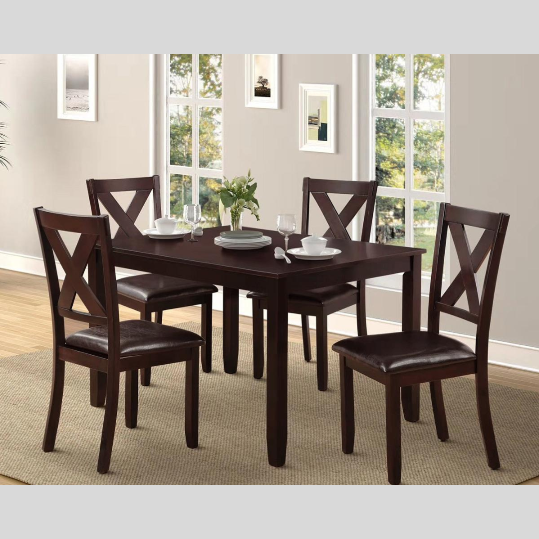 Wooden 5pc Dining Set - Poppy