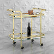 Zedd 2-tier Bar Cart in Polished Gold